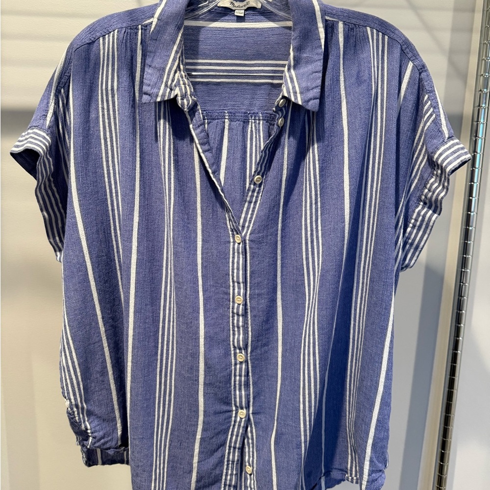 Madewell Central Shirt in Highley Stripe - XL